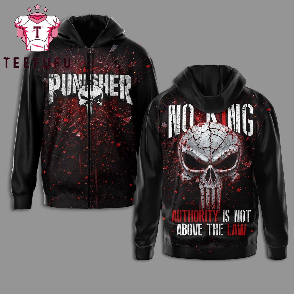 The Punisher No King 2026 Zip Hoodie