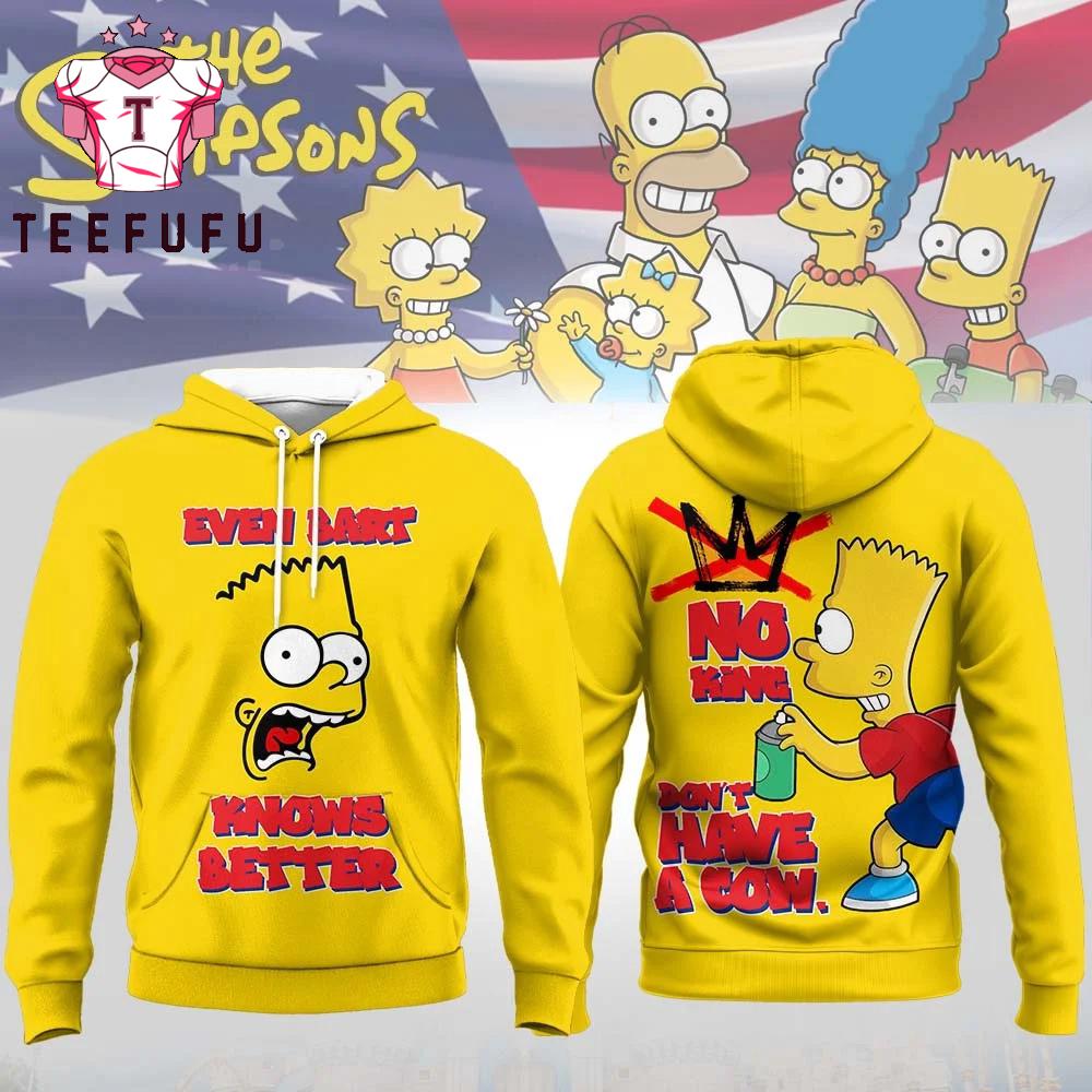 The Simpsons No King Don't Have A Cow Hoodie
