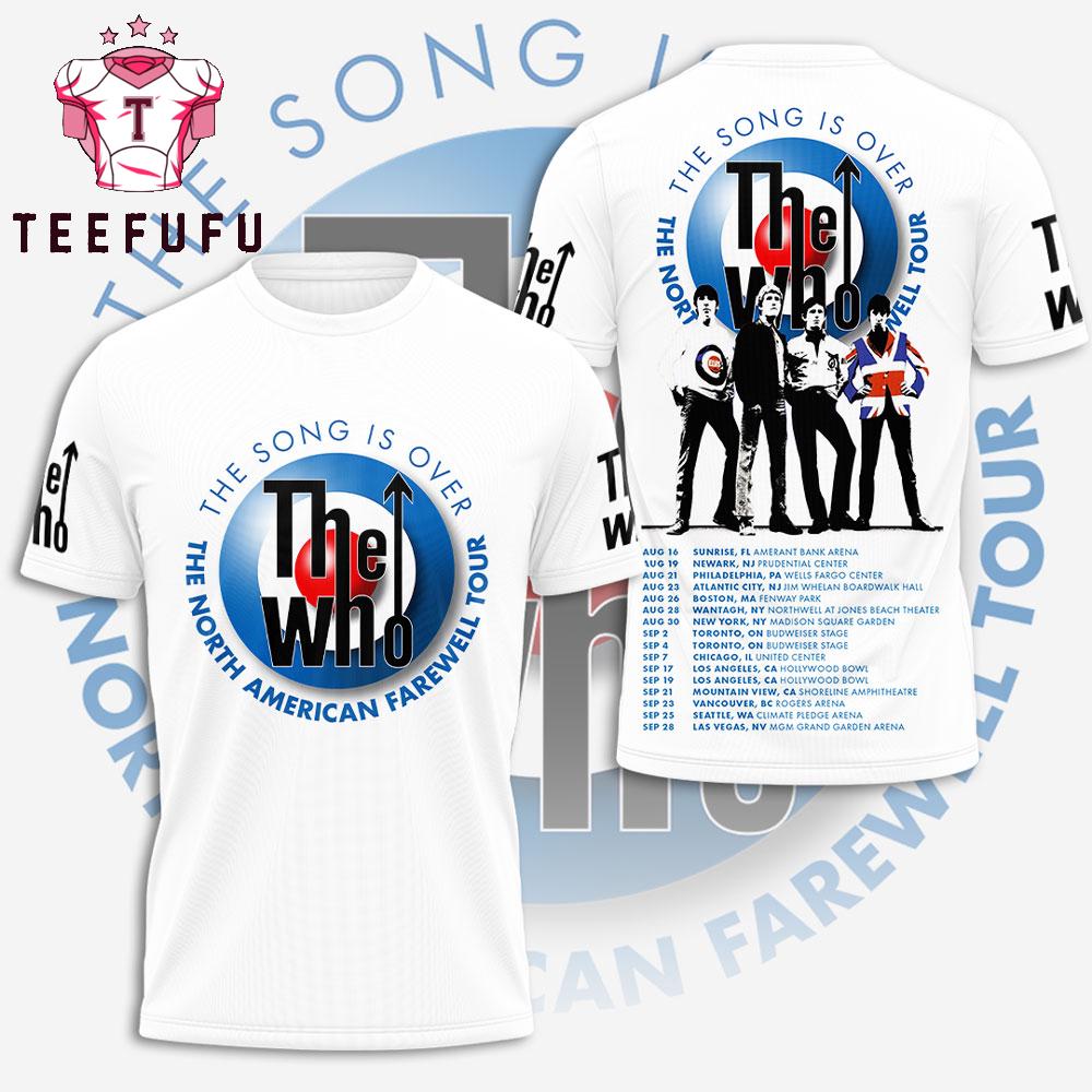 The Who North American Farewell Tour 2025 Graphic Music White T Shirt