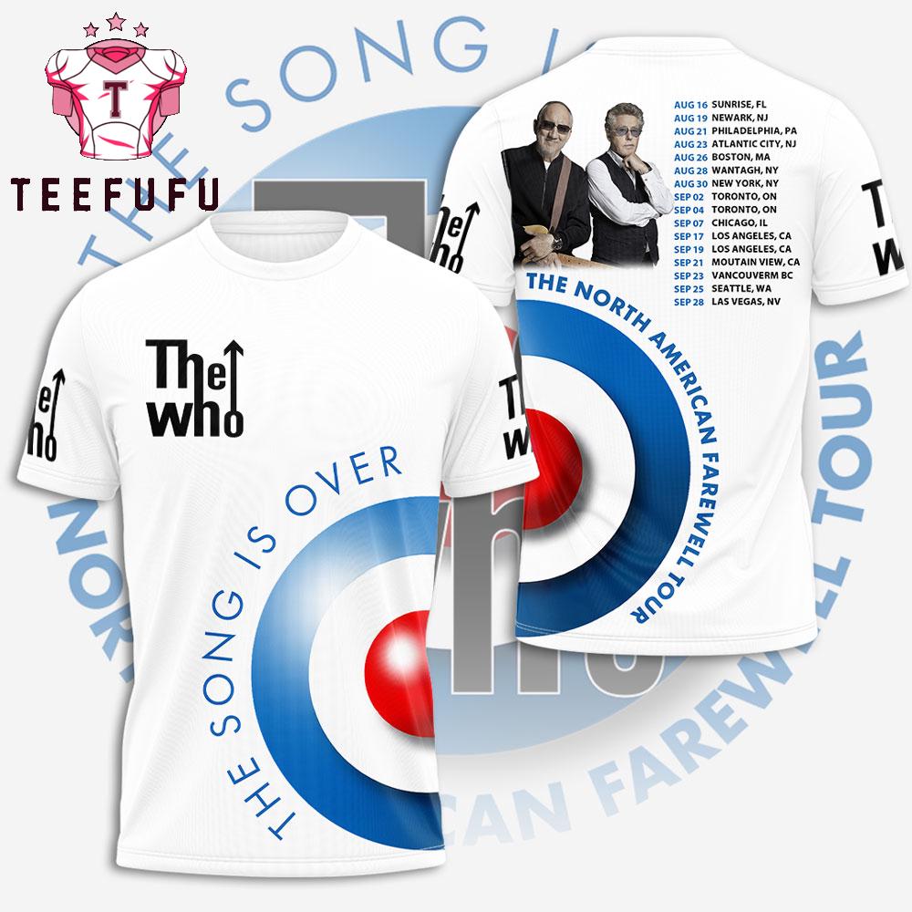 The Who the Song is Over North American Farewell Tour White 3D Shirt