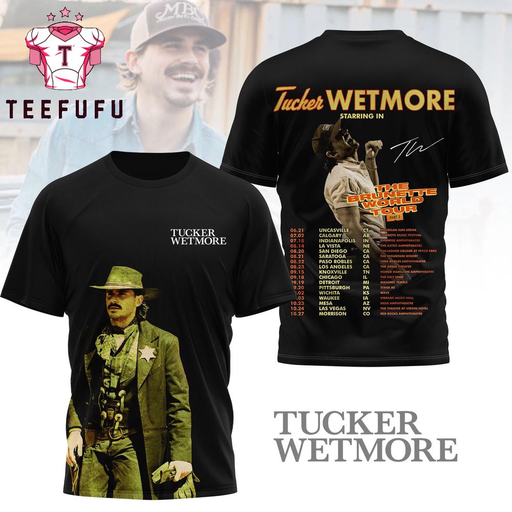 Tucker Wetmore The Brunette World Tour 2026 3D Shirt