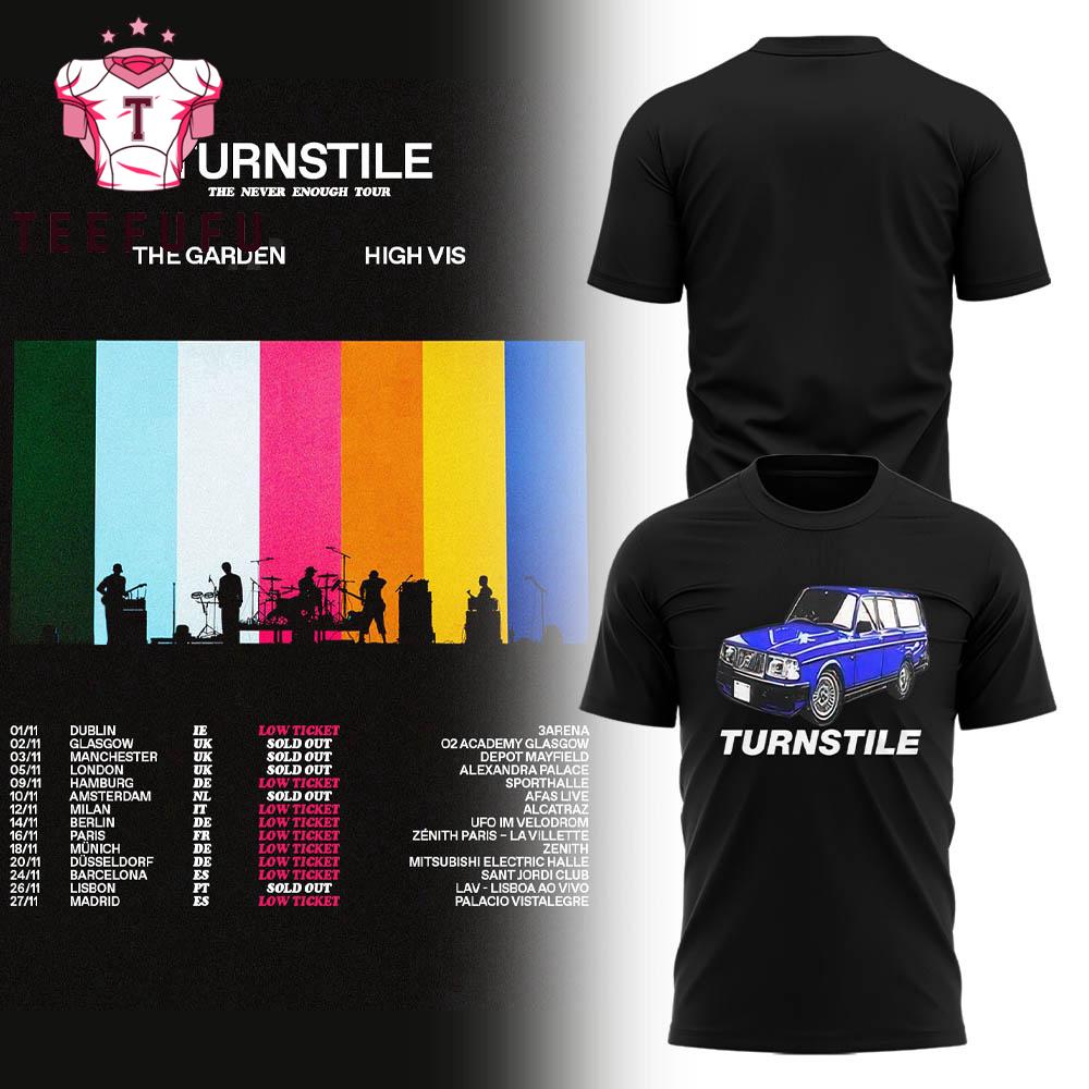 Turnstile The Never Enough Tour 2025 Limited Edition Black T Shirt