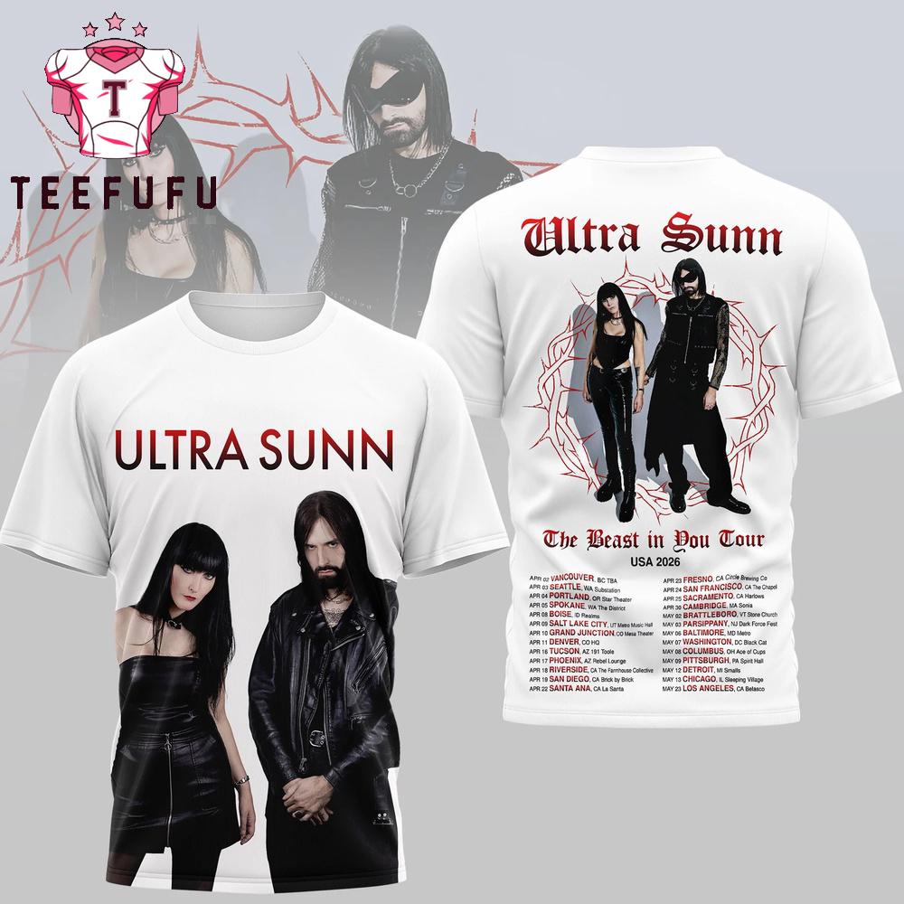 Ultra Sunn The Beast in You USA 2026 Tour Special New 3D Shirt