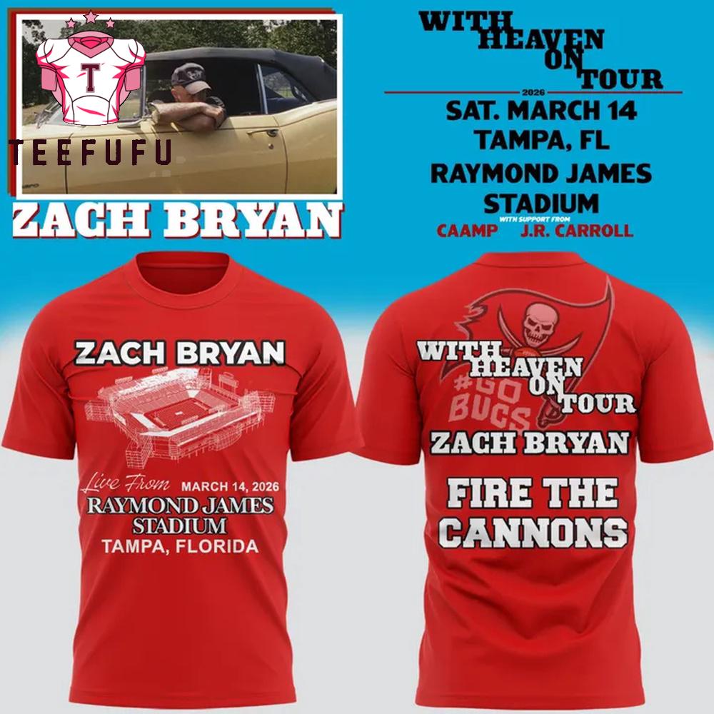 Zach Bryan x Tampa Bay Buccaneers 2026 Red T Shirt