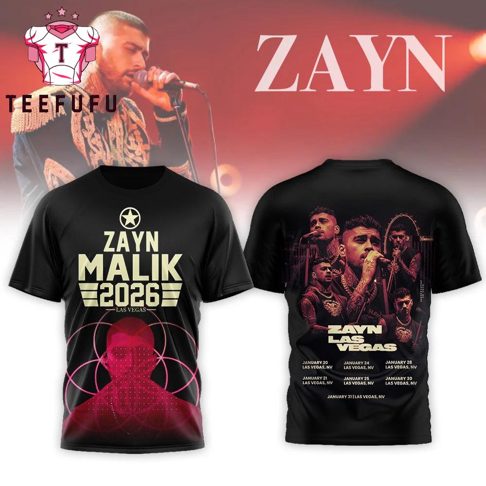 Zayn Malik 2026 Las Vegas 3D Shirt