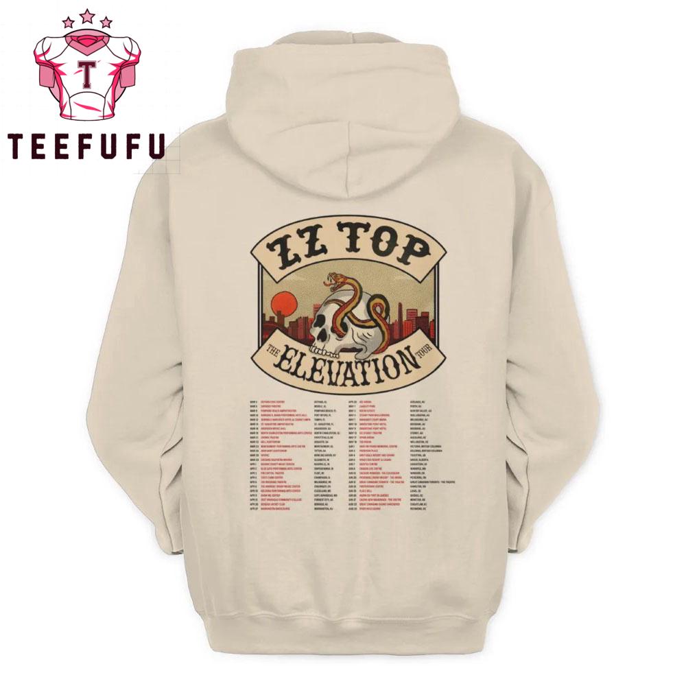 ZZ Top The Elevation Tour 2025 3D Print Hoodie