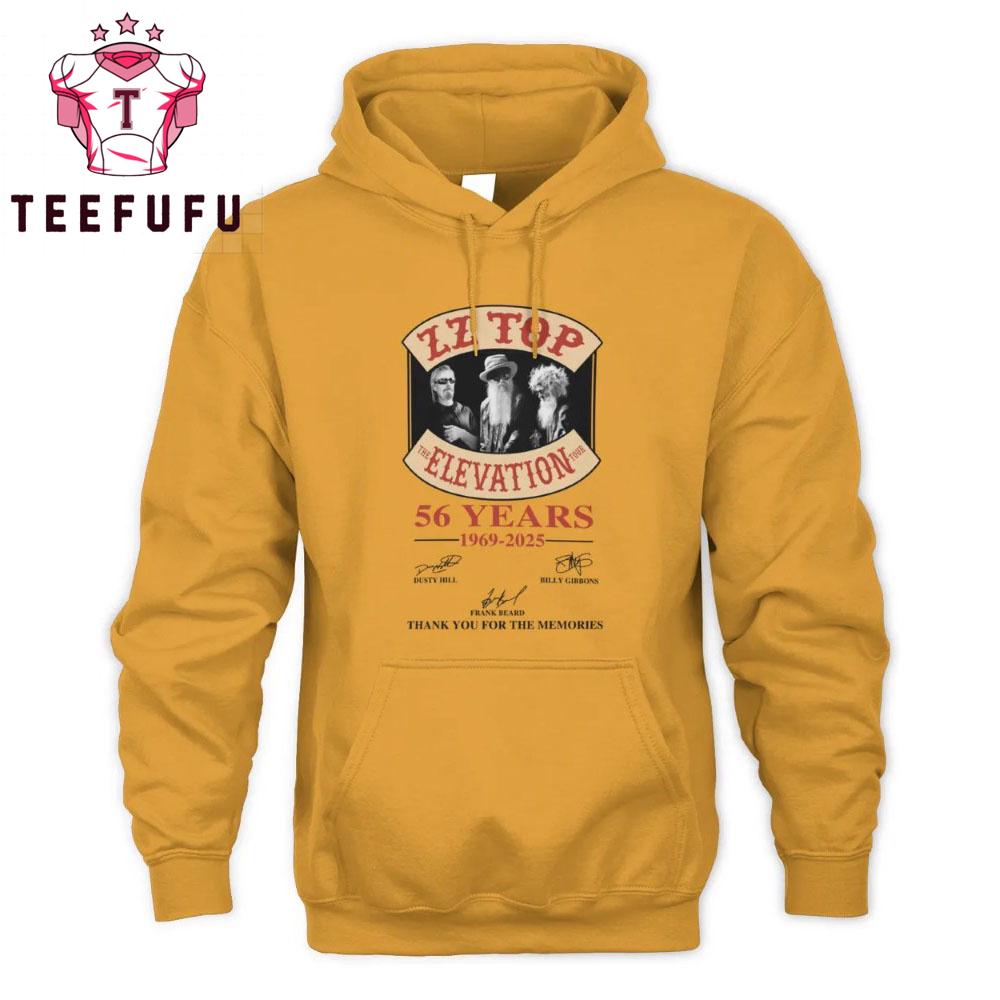 ZZ Top The Elevation Tour 2025 3D Print Yellow Hoodie